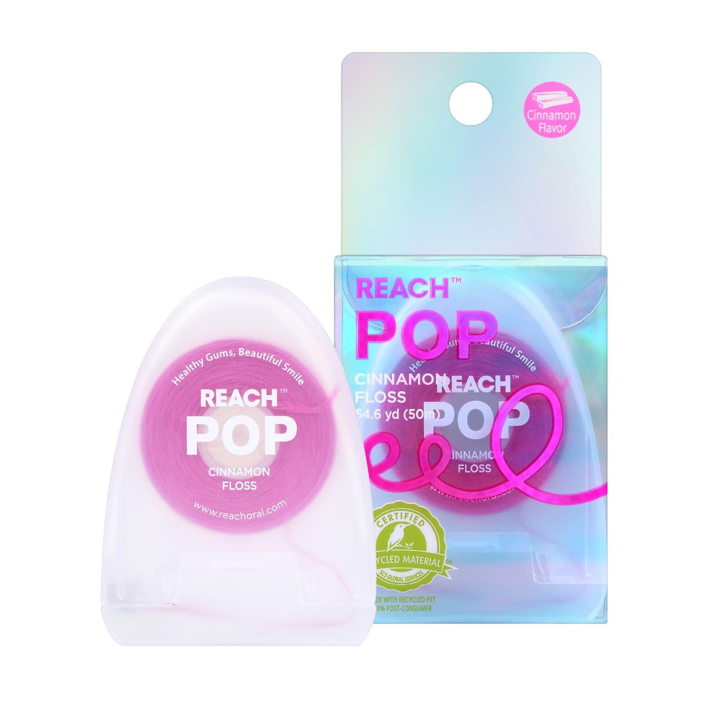 REACH POP Dental Floss Vegan Wax & PFASFree Durable