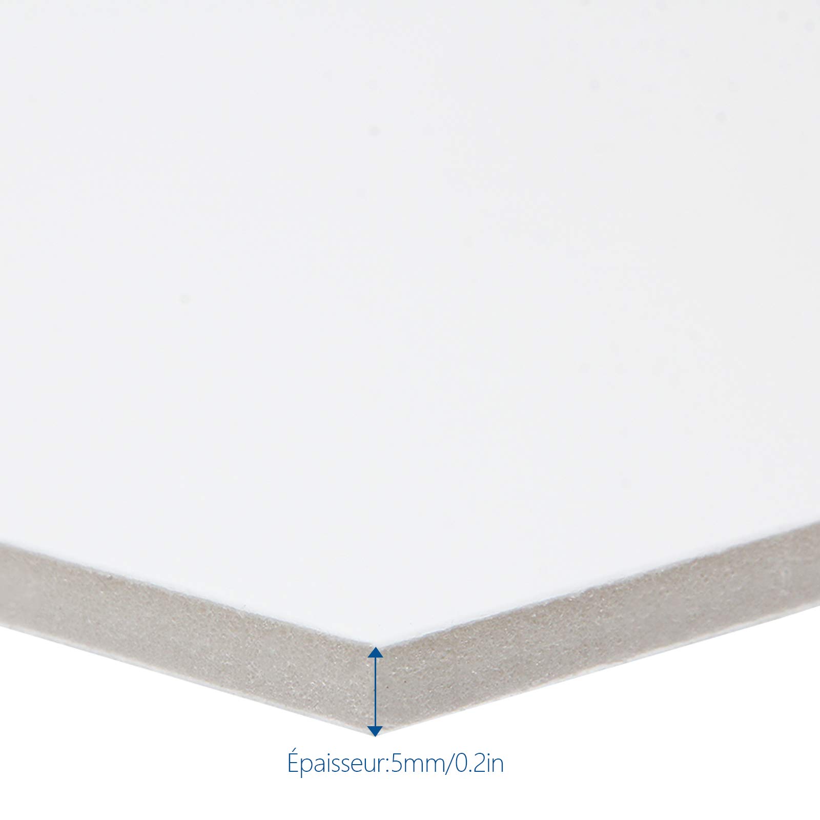 ASelected Lot de 16 Carton Plume A3, Carton Mousse 5 mm Épaisseur, Panneaux d'Affichage Sans Acide de Mousse Polystyrène, Foam Board 297 × 420, pour Publicité, Présentations, Expositions d'Art
