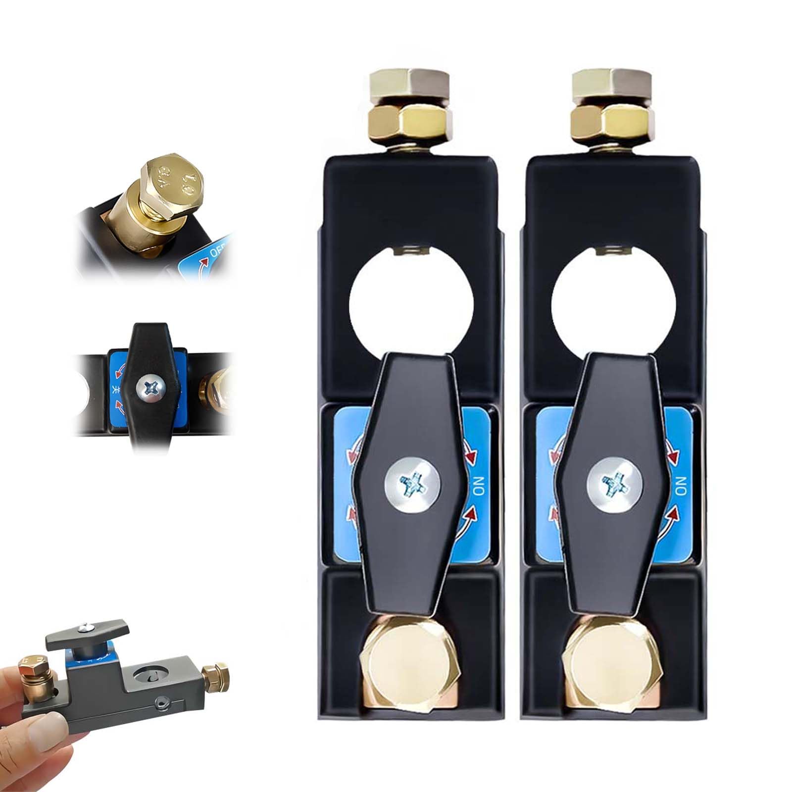 Battery Disconnect Switch, Heavy Duty Battery Shut Off Switch, Current Master Battery Power Cut Isolator Kill Switch, Quick Disconnect Battery Cut Off