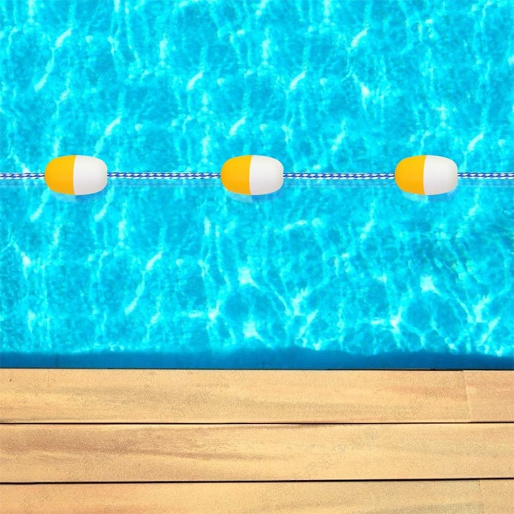 Ligne de flottaison en nylon de 5 m avec bouées robustes de 7 cm pour une meilleure sécurité et visibilité dans les zones aquatiques