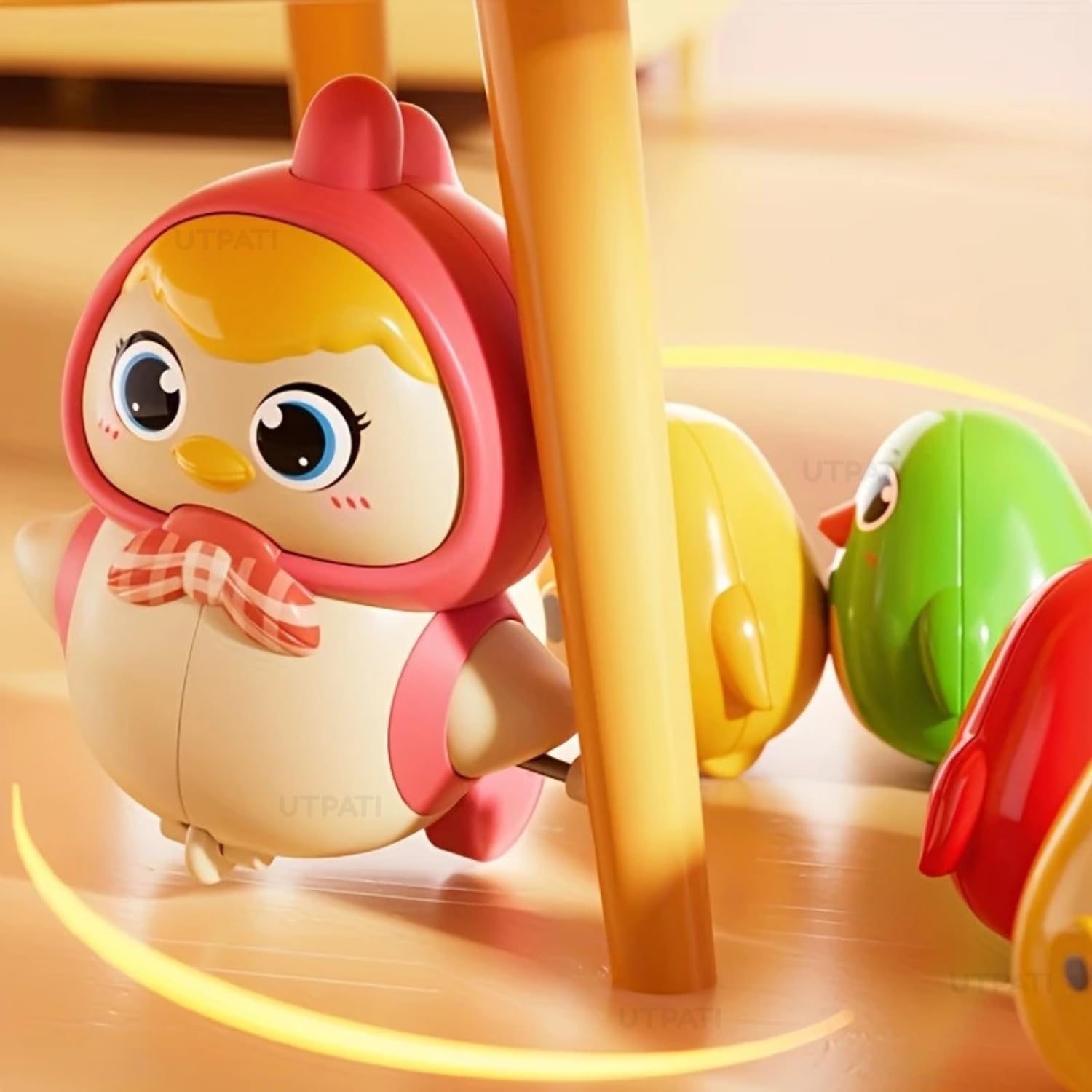 UTPATI Chicken Toys for Kids, Swinging Chain String Magnetic Hen with Chick Learning to Crawl Spring Toy, Crawling Wind-up Duck, Walking Chicken Cute Windup Toy for Boys Girls Toddler - Image 4 thumbnail