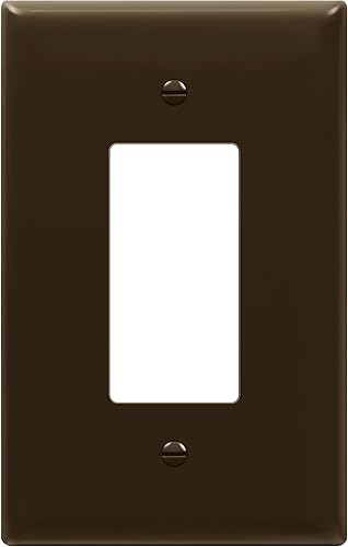 Miniatura 1 de ENERLITES Placa decorativa de pared para interruptor de luz o toma de receptáculo, acabado brillante, tamaño grande de 1 banda, 5.5 x 3.5 pulgadas,