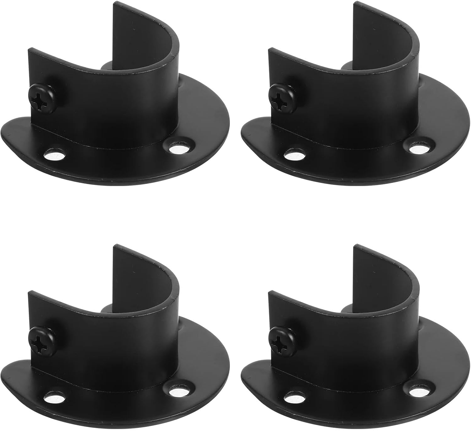 Closet Rod Brackets 20Pcs Wall Pole Flange Seat Shower Curtain Rod Holder Cloth Towel Brackets Socket for Closet Bathroom(5.80X5.20X2.00CM)