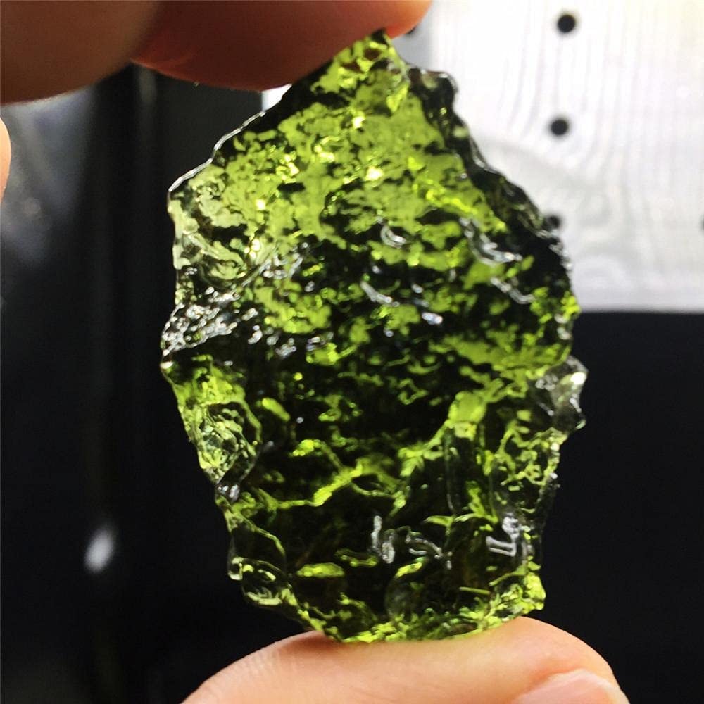 Pierre De Moldavite Naturelle HCHL - Véritable Cristal De Météorite 8-10g Pour Bijoux Et Collection