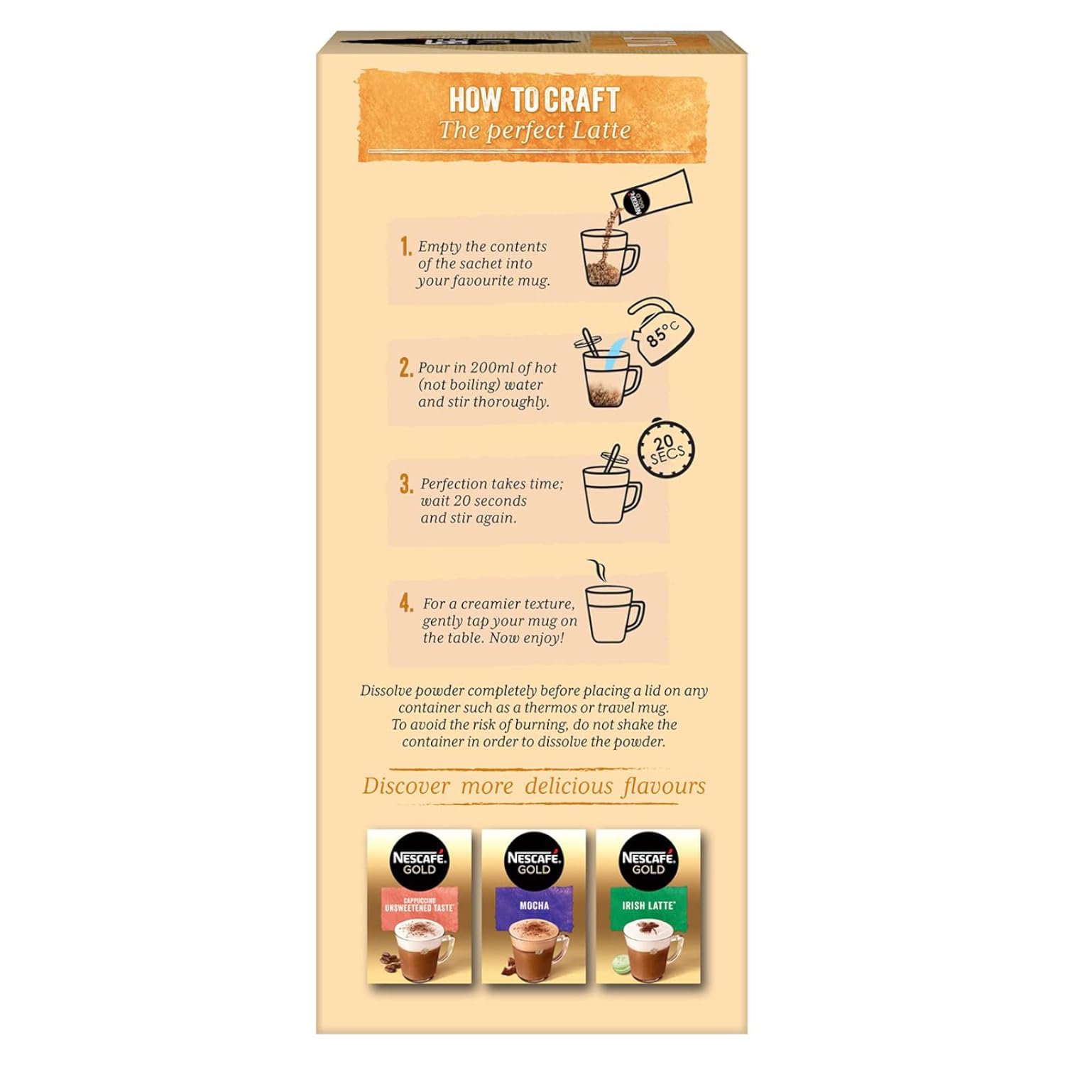 Nescafe Vanilla Latte 8 x 18.5g - Pack of 6