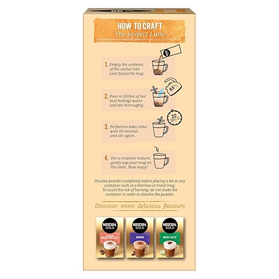 Nescafe Vanilla Latte 8 x 18.5g - Pack of 6