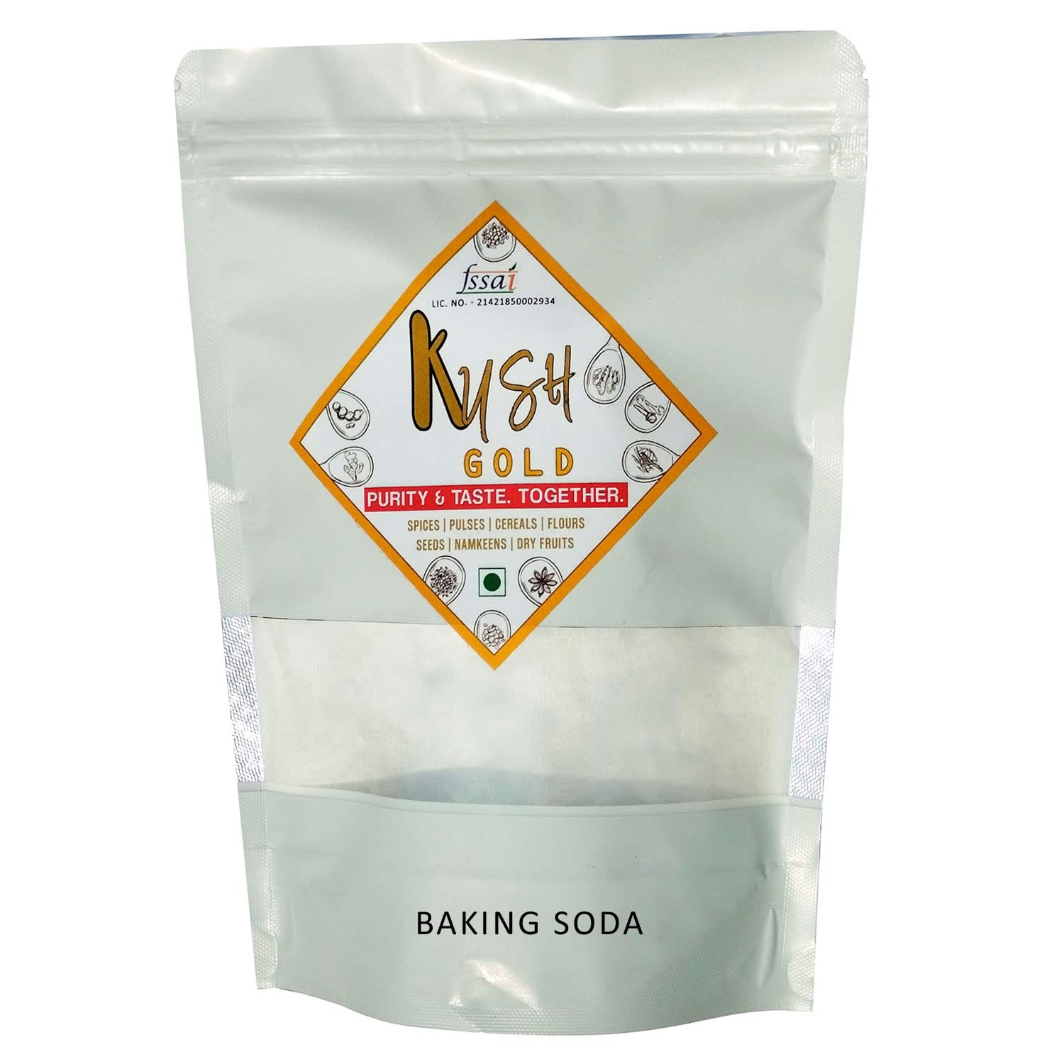 Kush Gold Baking Soda Powder/Meetha Soda/Food-Grade Sodium Bicarbonate (1Kg Pack) / NaHCO3 / Multipurpose use for Cooking, Baking and Cleaning