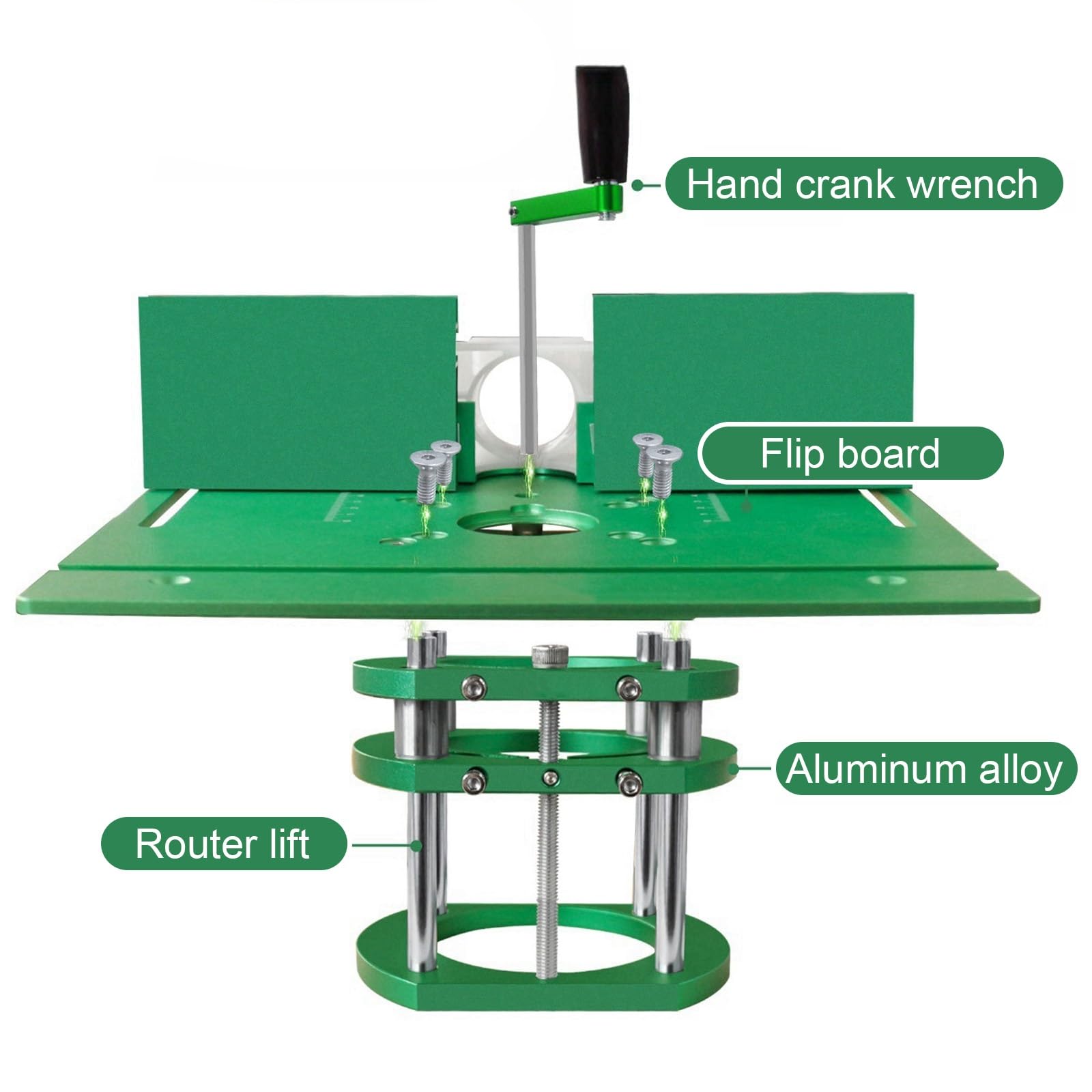 Banco Fresa for Legno, Piastra di Inserimento for Tavolo di Fresatura, Kit di Accessori for Sistemi di Lavorazione Del Legno
