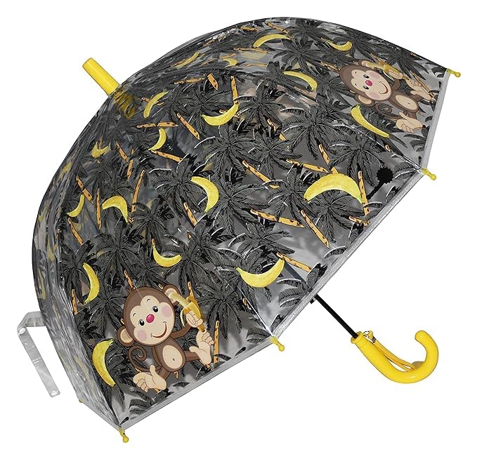 Image of Rainbow Smiling Sun Umbrellas Children Magic Cloud Transparent, See through Dome Umbrella for Children, Umbrella for Girls and Boys, Umbrella for Kids