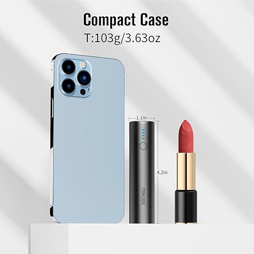 Miniatura 3 de Cargador portátil, banco de energía de 5000 mAh, paquete de 2 unidades S03 de carga rápida USB-C (entrada y salida) compatible con la serie iPhone,