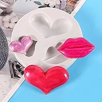 Vista 1 de Moldes de silicona para labios DIY corazón resina epoxi molde de boca de silicona artesanal molde personalizado