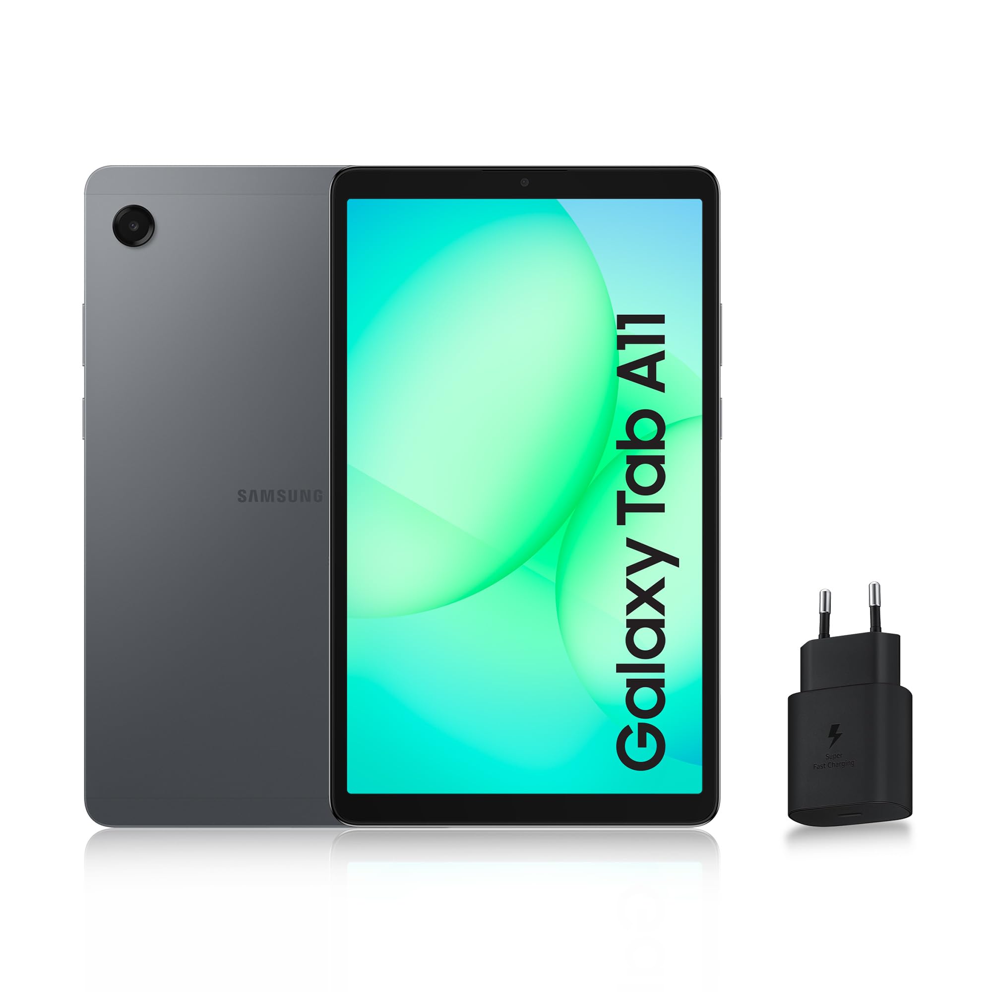 Samsung Galaxy Tab A11 8.7" WiFi 64 Go, Tablette Android, RAM 4 Go, Son 3D, Gris, Chargeur Secteur Rapide 25W Inclus, Version FR