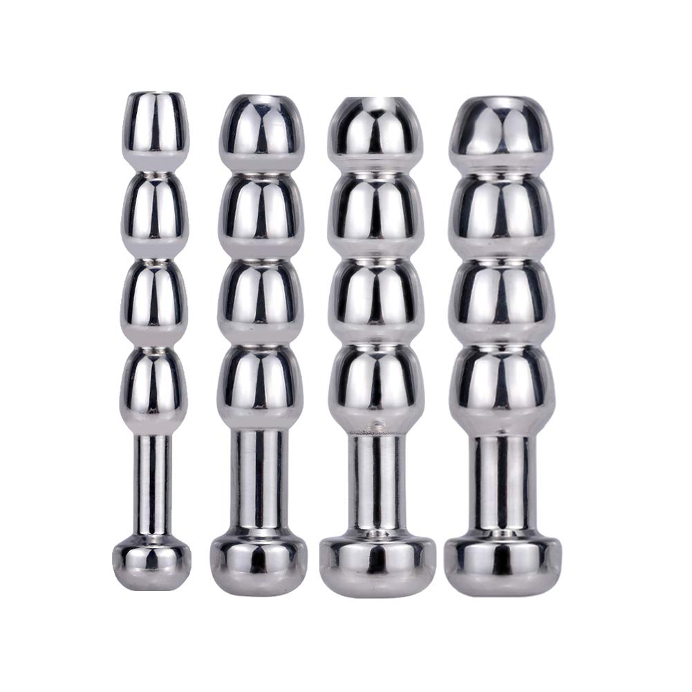 Roluck Set di dilatatori uretrali in acciaio inox, catetere in metallo, pene plug per uomini, stimolazione uretrale, masturbazione (B)