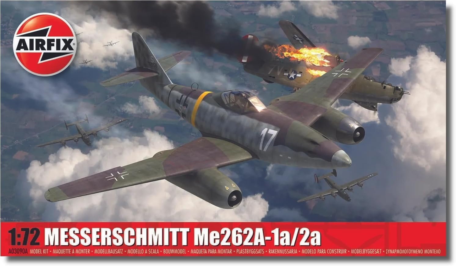 Airfix A03090A Messerschmitt Me262A-1a/2a, 1:72 Scale Plastic model making kit
