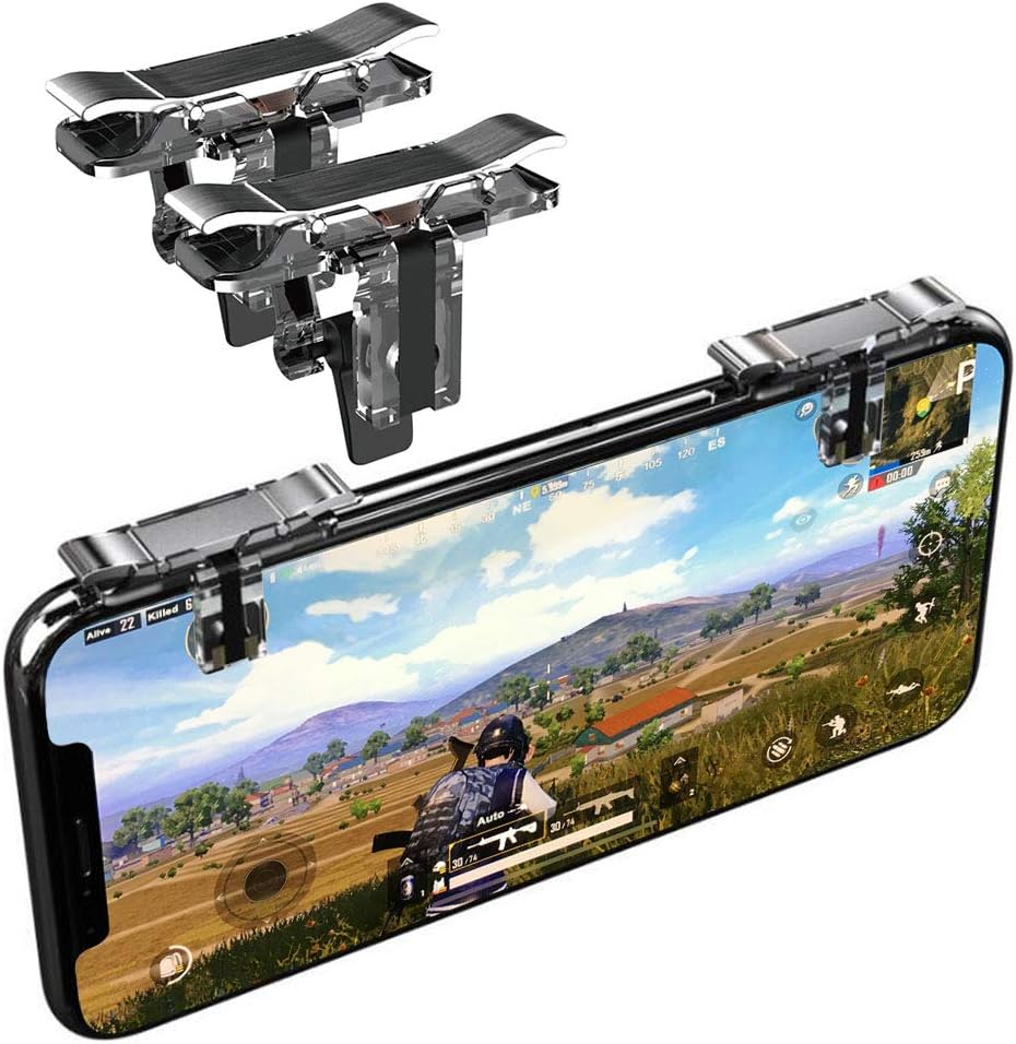 Mobile Game Triggers, Norhu Mobile Game Controllers for PUBG Mobile,Fortnite Mobile Phone Gaming Triggers Sensitive Shoot and Aim Buttons Shooter Handgrip Compatible with Android & iPhone- 1Pair(L1R1)