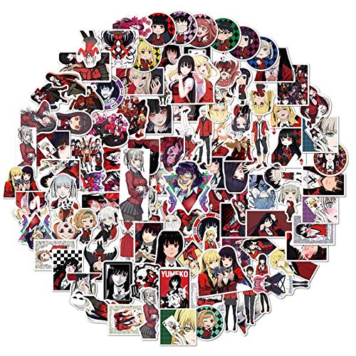 Kakegurui Anime Stickers 100PCS Laptop Waterproof Vinyl Stickers for Kids Girls Teens Adults (Kakegurui)