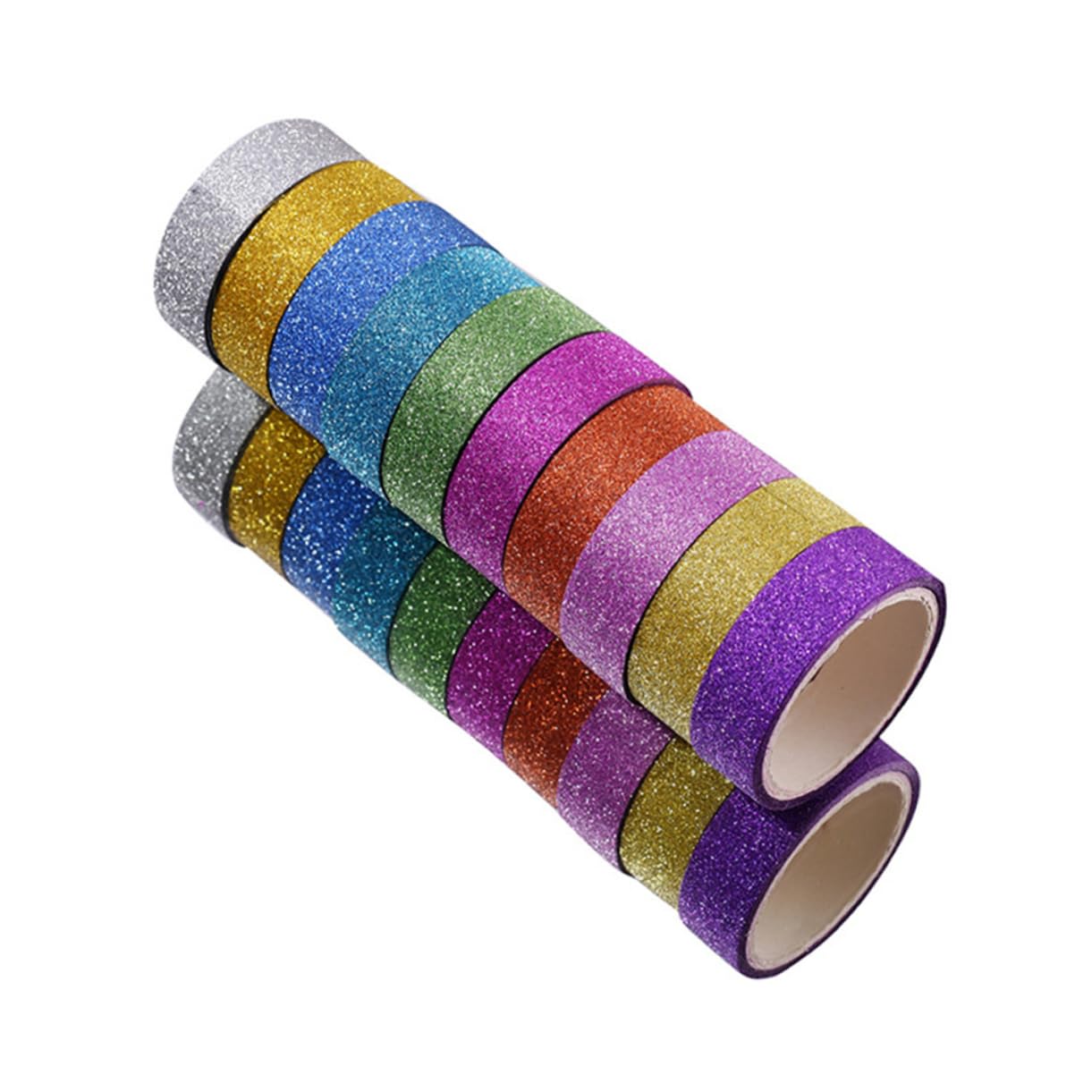 80rotoli Adesivo Decorativo Glitterato Autoadesiva Scrapbooking Decorazione e Lavoretti Creativi Per Scuola e