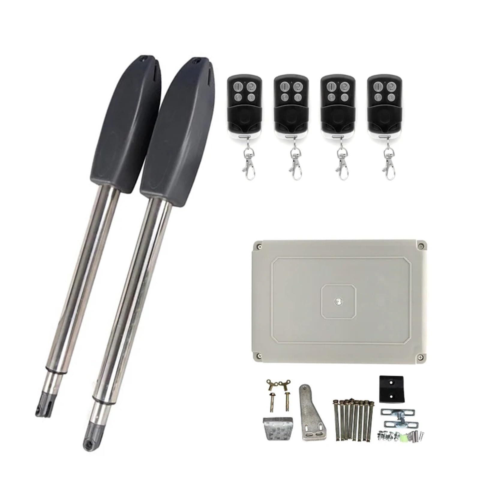 400KG Automatic Electric Swing Gate Opener Kit Pull Arm Drive Swing Door Operator Motor Actuator Multi Remote Control Optional(4 Remote)