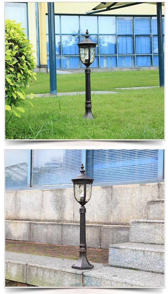 Générique Lampe européenne à poteau en verre ondulé à l'eau