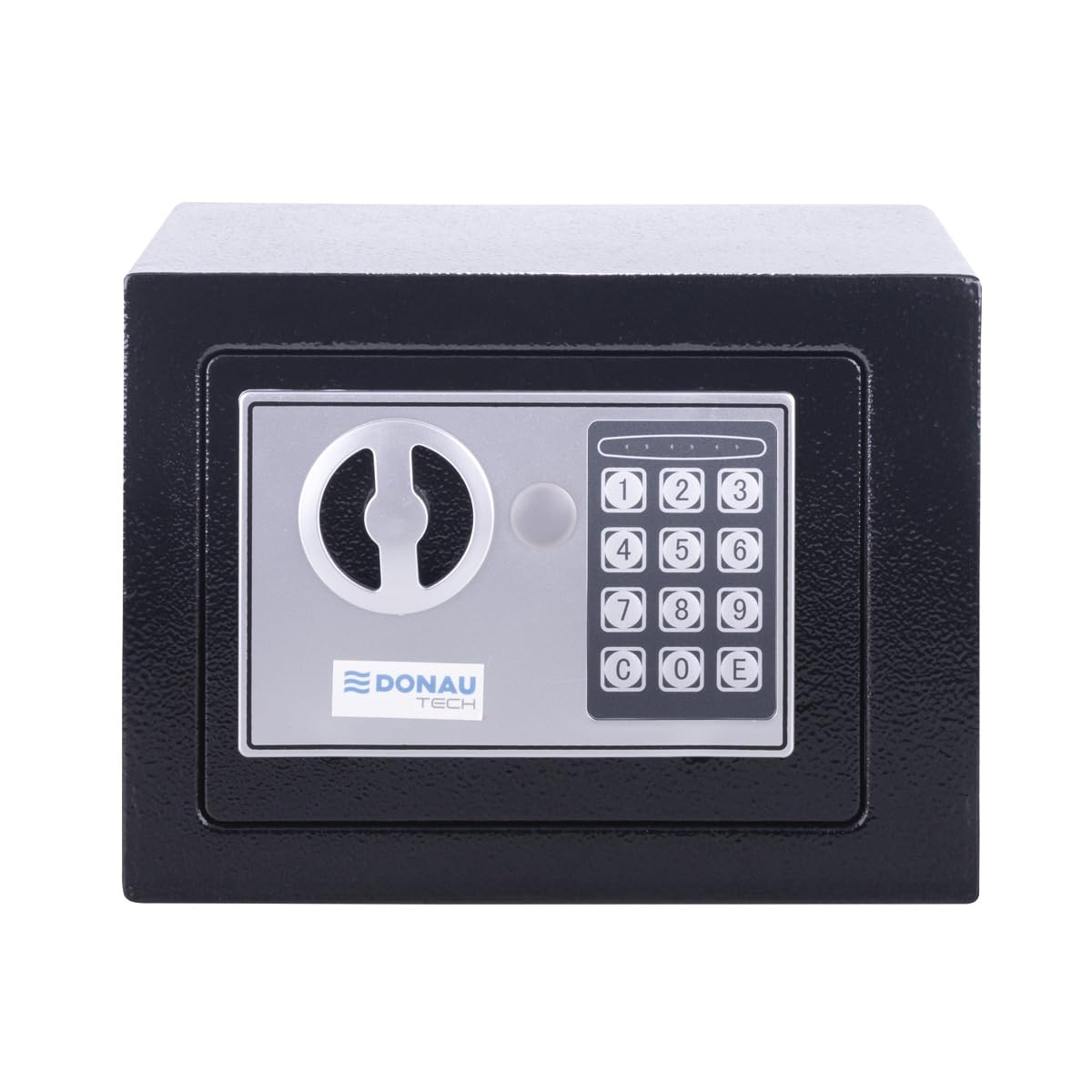 Coffre-fort numérique DONAU TECH Mini 4,6 L / 23 x 17 x 17 cm/Coffre-fort électronique manuel-numérique petit coffre-fort pour meubles/avec mot de passe numérique et 2 clés de sécurité/Noir
