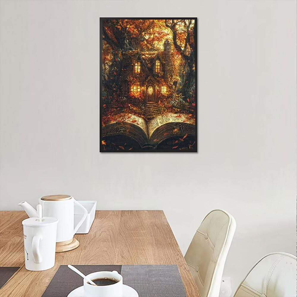 BüCher Wald Puzzle 2000 Teile, Klassische Puzzles, Geschicklichkeitsspiel Puzzle für Erwachsene, Puzzlespiele für Die Ganze Familie, Mit Schöner Verpackung, Dekoration Puzzles DX0YL3-839