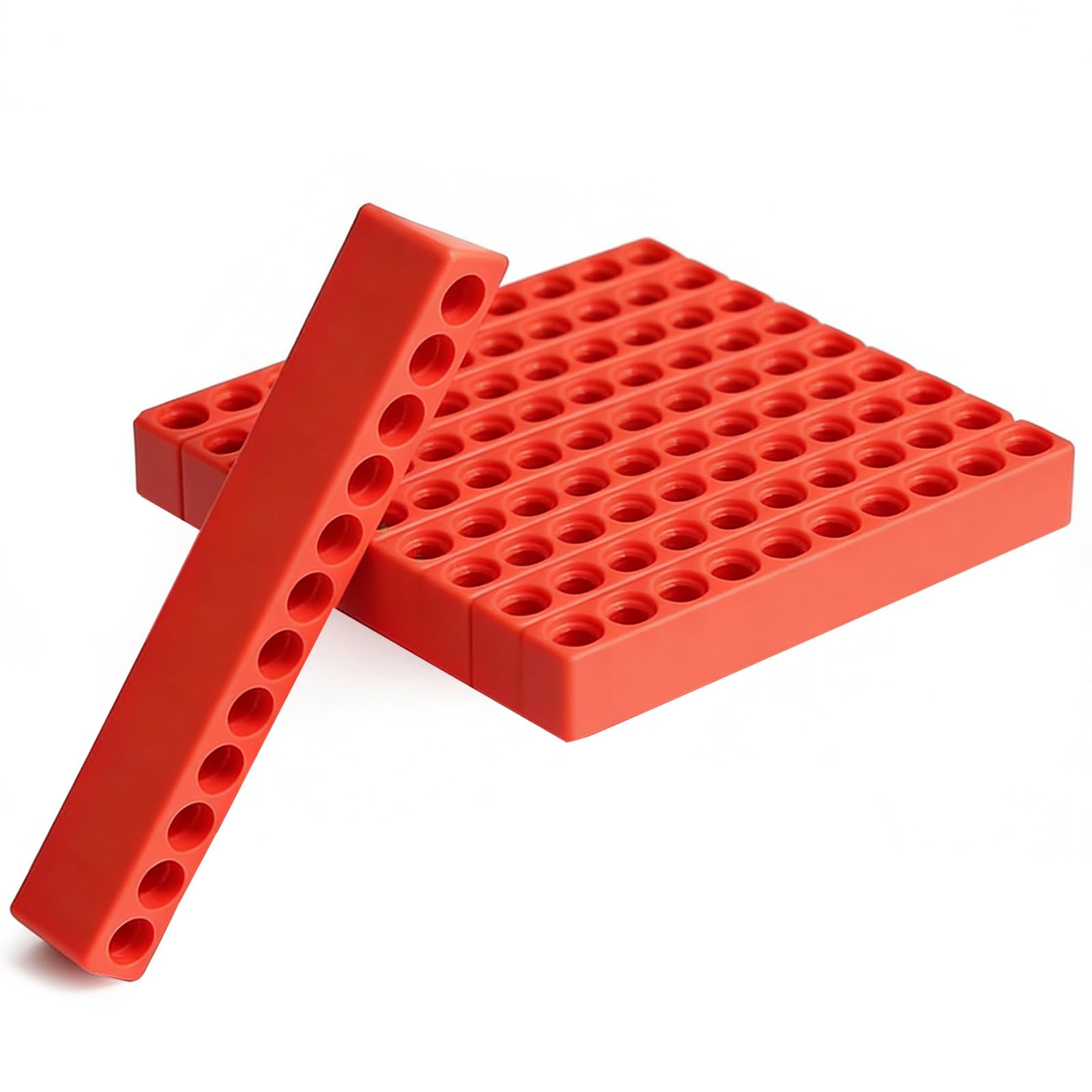 10 Pcs 12 Holes Hex Bit Holder Organizer Screwdriver Bit Holder 1/4 Inch Bit Storage Flexible Plastic