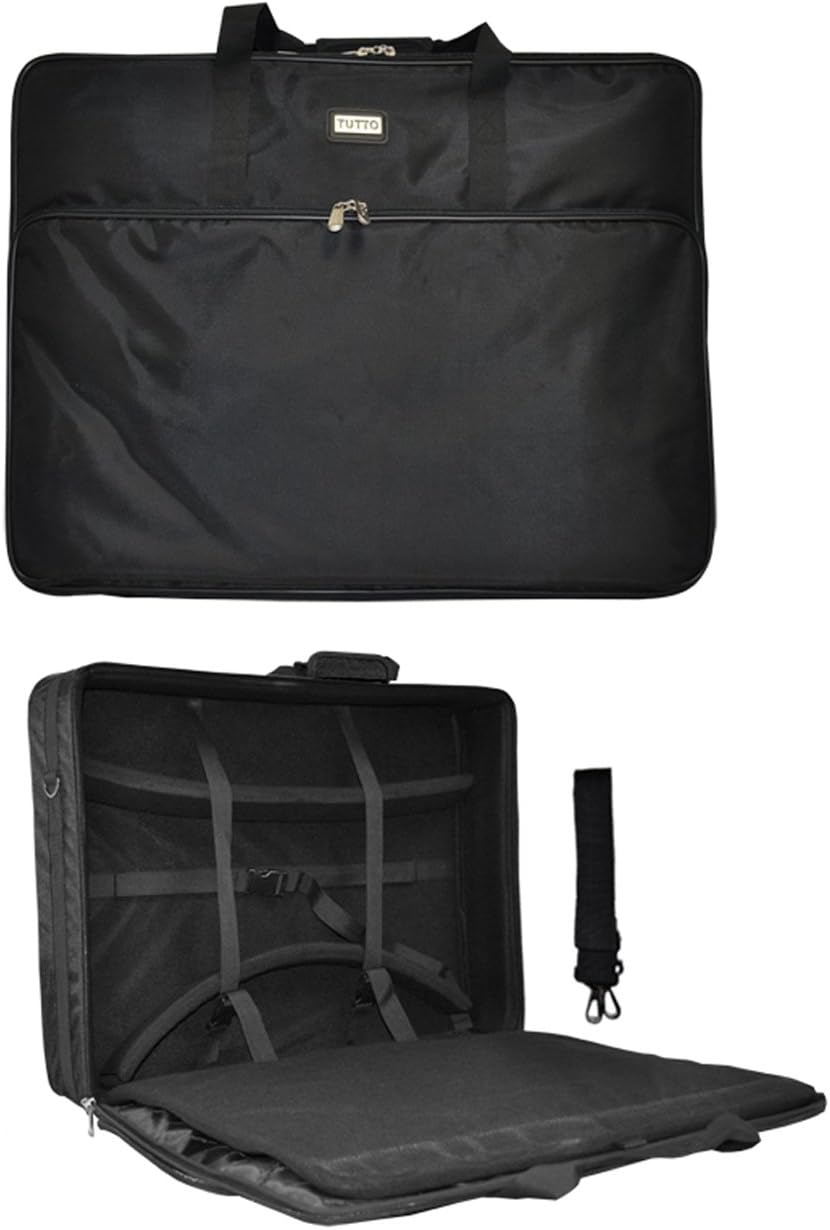 Tutto Black Embroidery Project Extra Large Bag