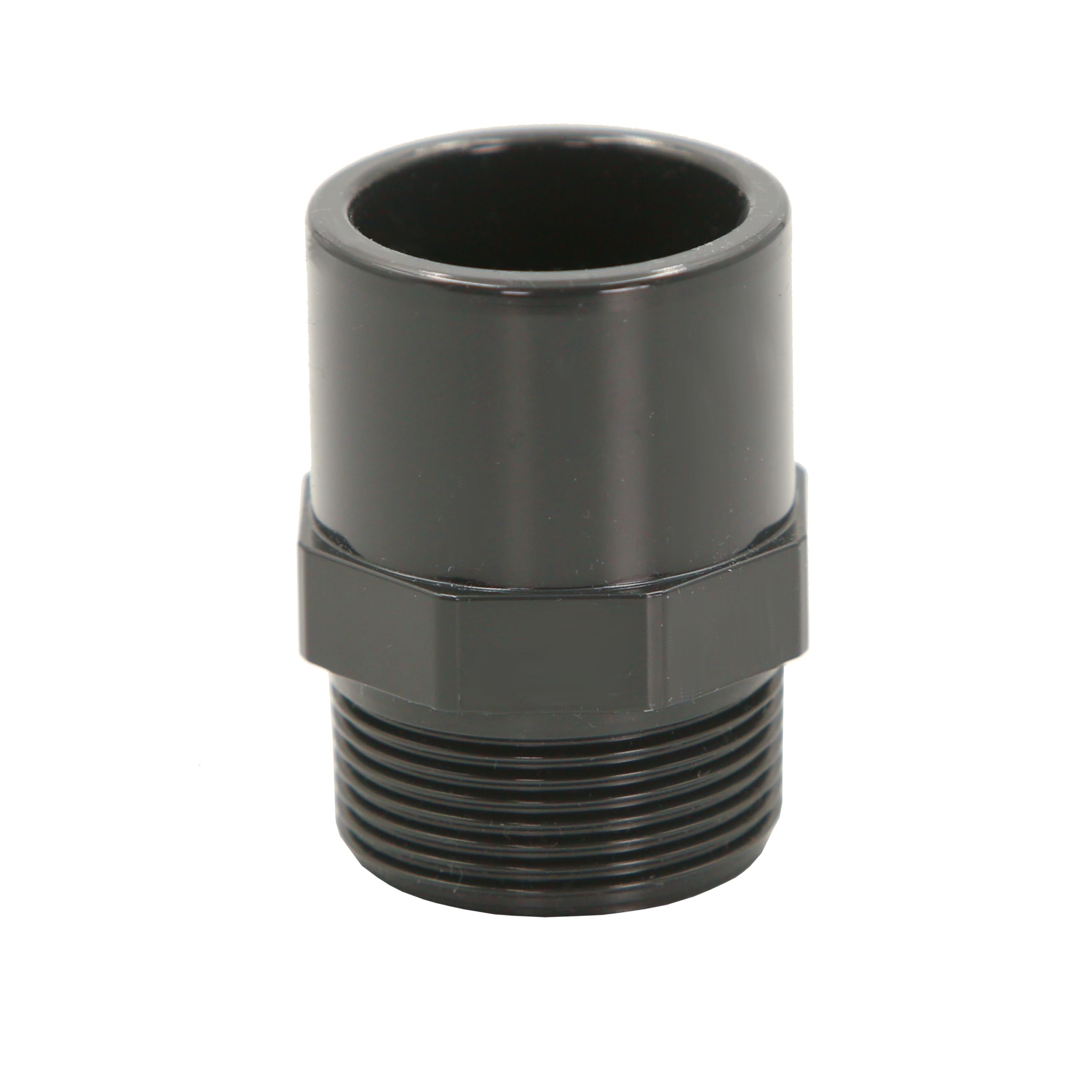 HAF 8 conectores de PVC con rosca exterior de 50/63 mm x 2 pulgadas, manguito de transición de PVC gris para tuberías, tuberías o tuberías de piscina | Calidad: fabricado en Europa – Cantidad: 8