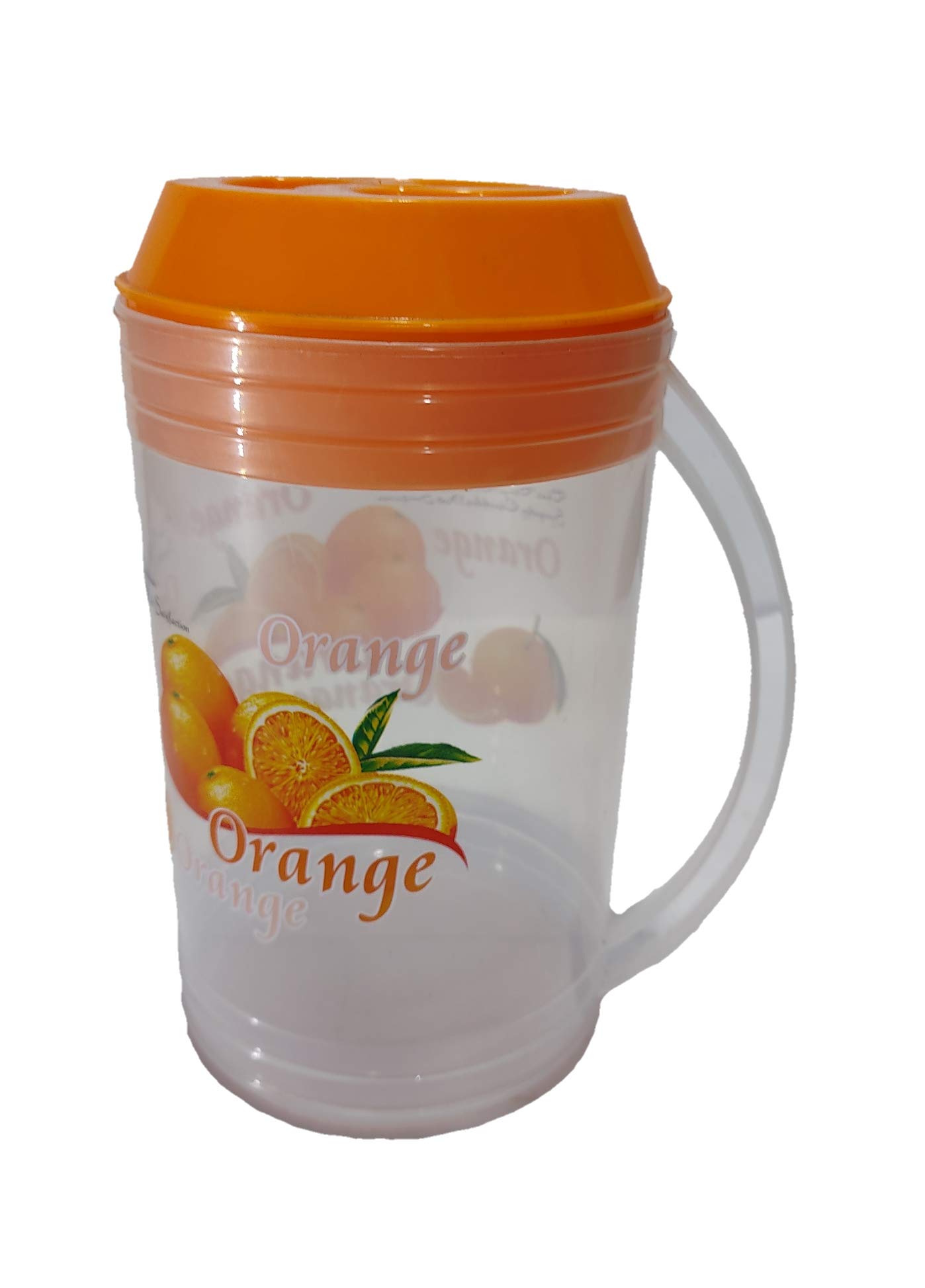 Sanjari Multi Purpose Round Water & Juice Jug with Plastic Lid, Drinking Beverage jug for Home use-Multicolour