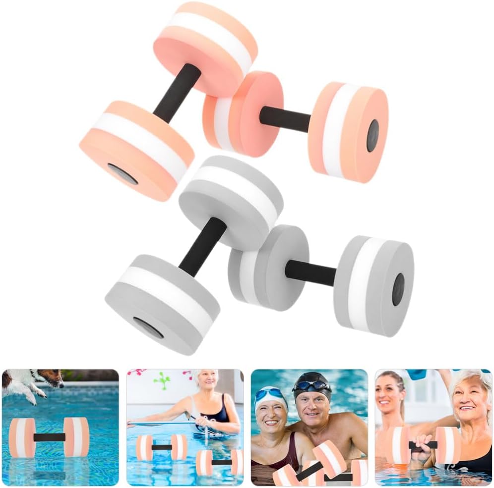 Baluue 4pcs Water Dumbbells for Aquatic Aerobics Lightweight Hand Weights for Pool Exercises Ergonomic Design for Lower Back and Core Strengthening for Water Workouts