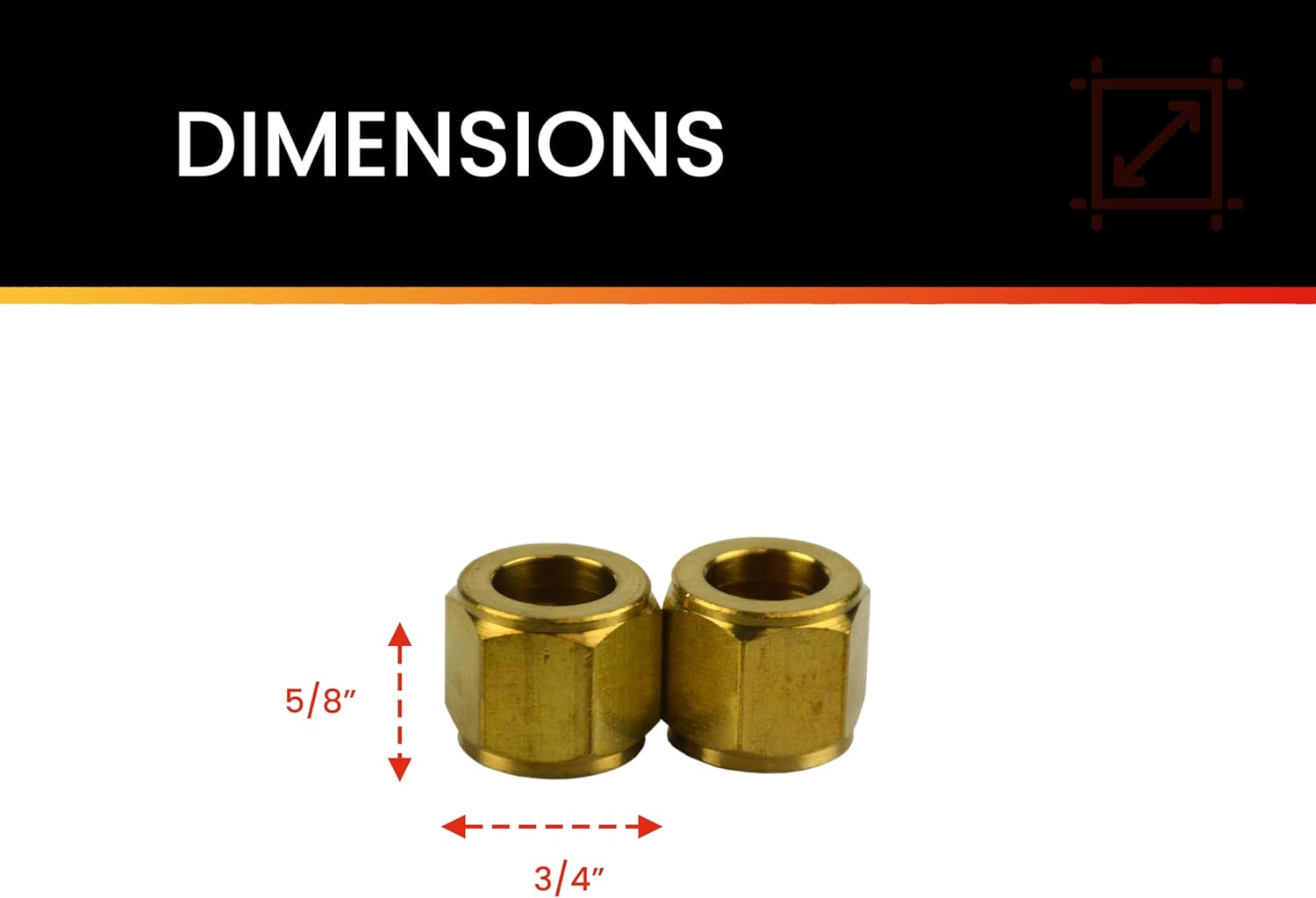 Hot Max 24128 Oxygen Hose Nuts, RH Thread, B Size, 2-Pack