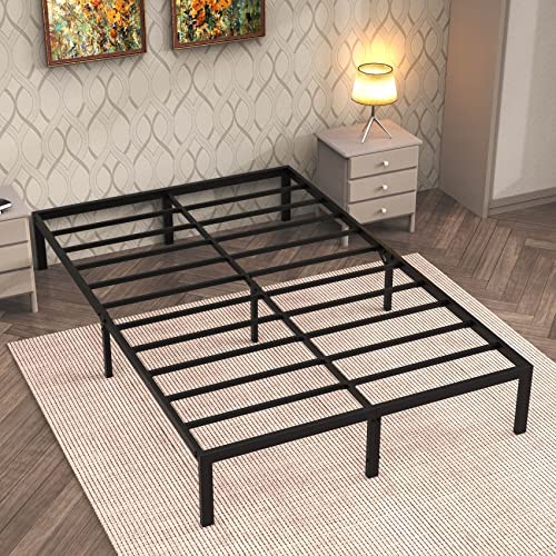 Buy Mr IRONSTONE Queen Bed Frame, 14 Inch Platform Heavy Duty Steel