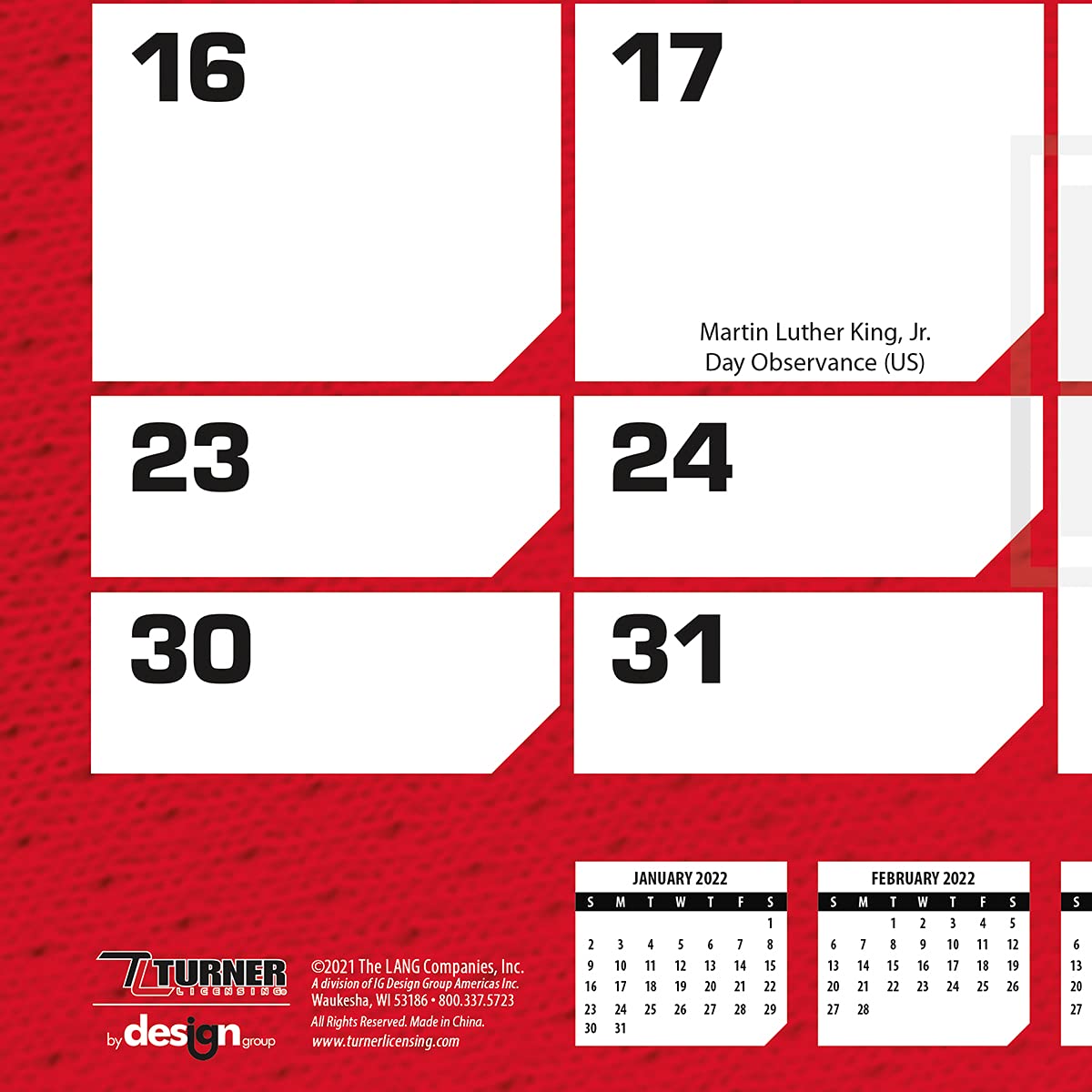TURNER SPORTS Nebraska Cornhuskers 2022 22X17 Desk Calendar (22998061484)