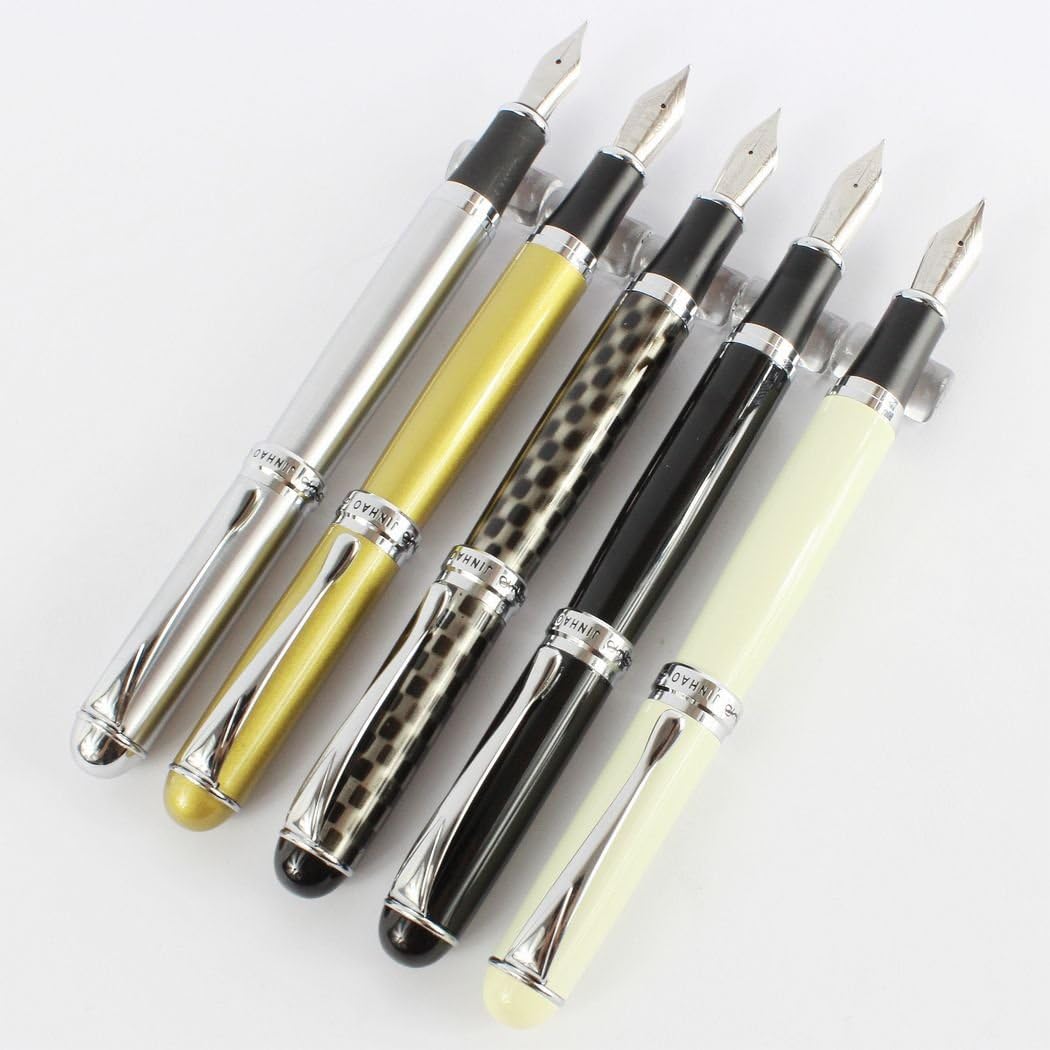 Gullor 5 pcs Jinhao X750 Fountain Pen in Different Colors with Simple Pen Bags