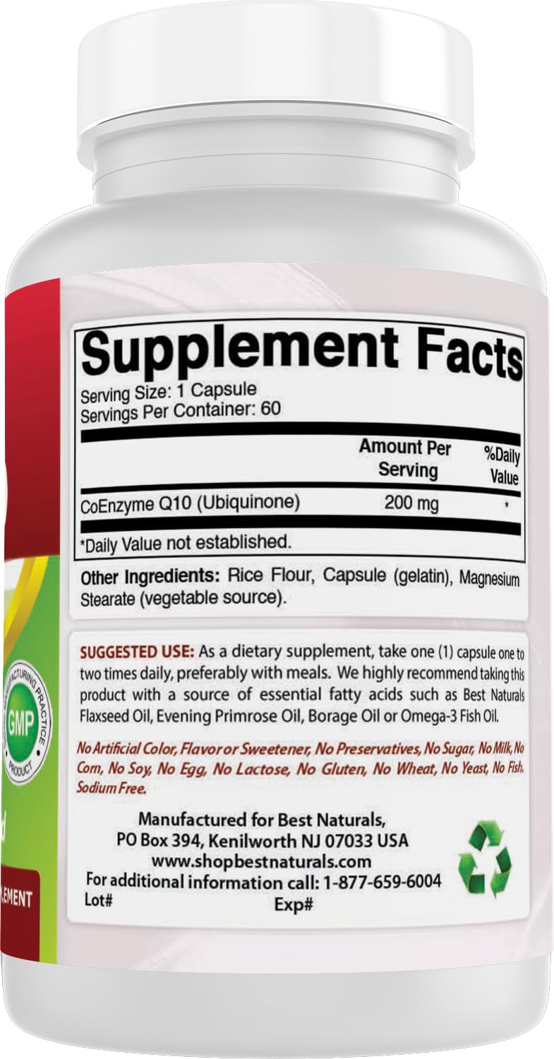 Best Naturals COQ10 200 mg, 60 Capsules — Amazon image 6