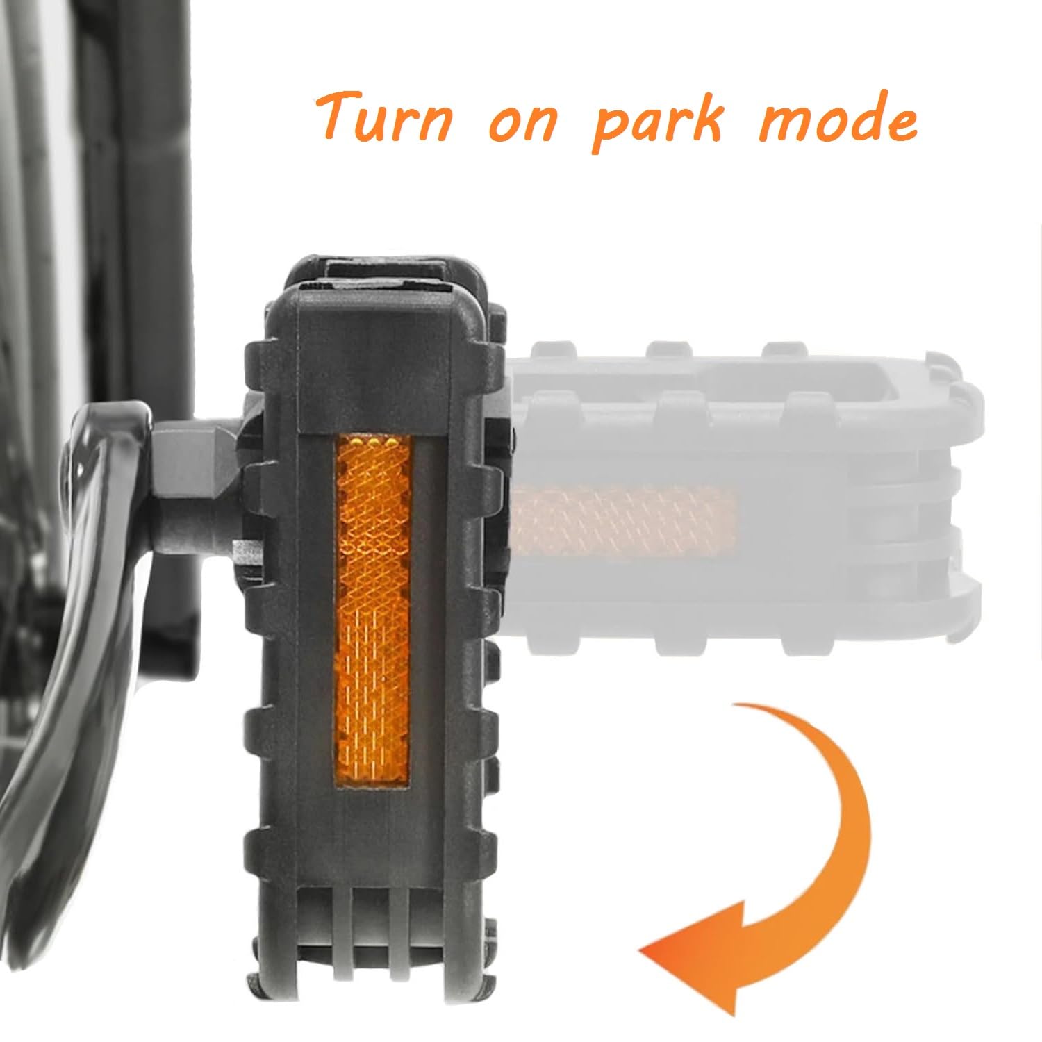 Fat-Cattie Bike Pedals, Folding Bike Pedals 9/16'' with Reflective Strips