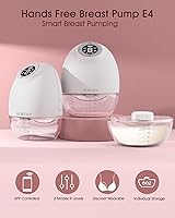 Vista 2 de Extractor de leche portátil con control de aplicación, 3 modos y 9 niveles de bomba de lactancia inalámbrica, extractor de leche portátil, manos