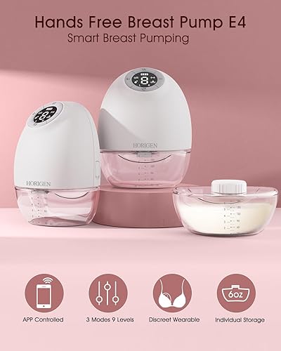 Miniatura 2 de Extractor de leche portátil con control de aplicación mejorado, extractor de leche manos libres con 3 modos y 9 niveles, bomba de lactancia portátil