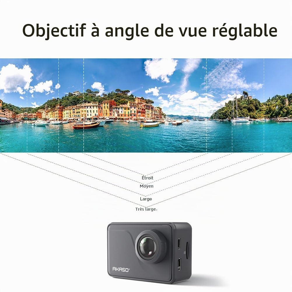 AKASO V50 Pro Camera Sport 4K 30FPS 20MP WiFi, Camera 4K Étanche Ultra HD | Stabilisateur EIS avec Télécommande Écran Tactile Grand Angle Réglable, Caméra Sport Sous-Marine 40M et Kit d'Accessoires