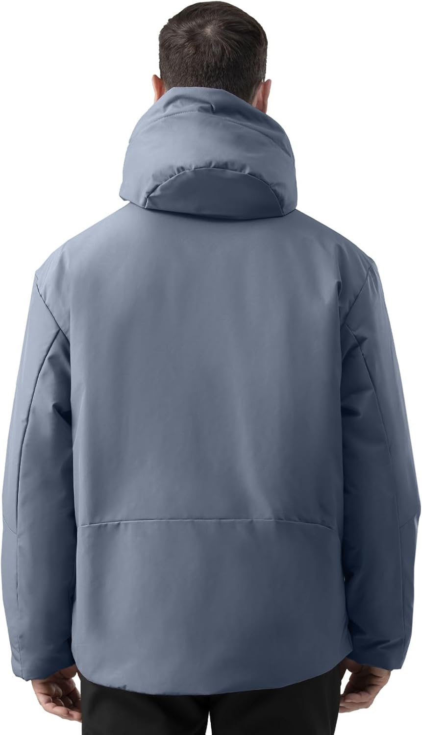 Men's Winter Ski Jacket Water Resistant Warm Snow Coat Windproof Insulated Snowboard Rain Jackets with Hood - Image 6