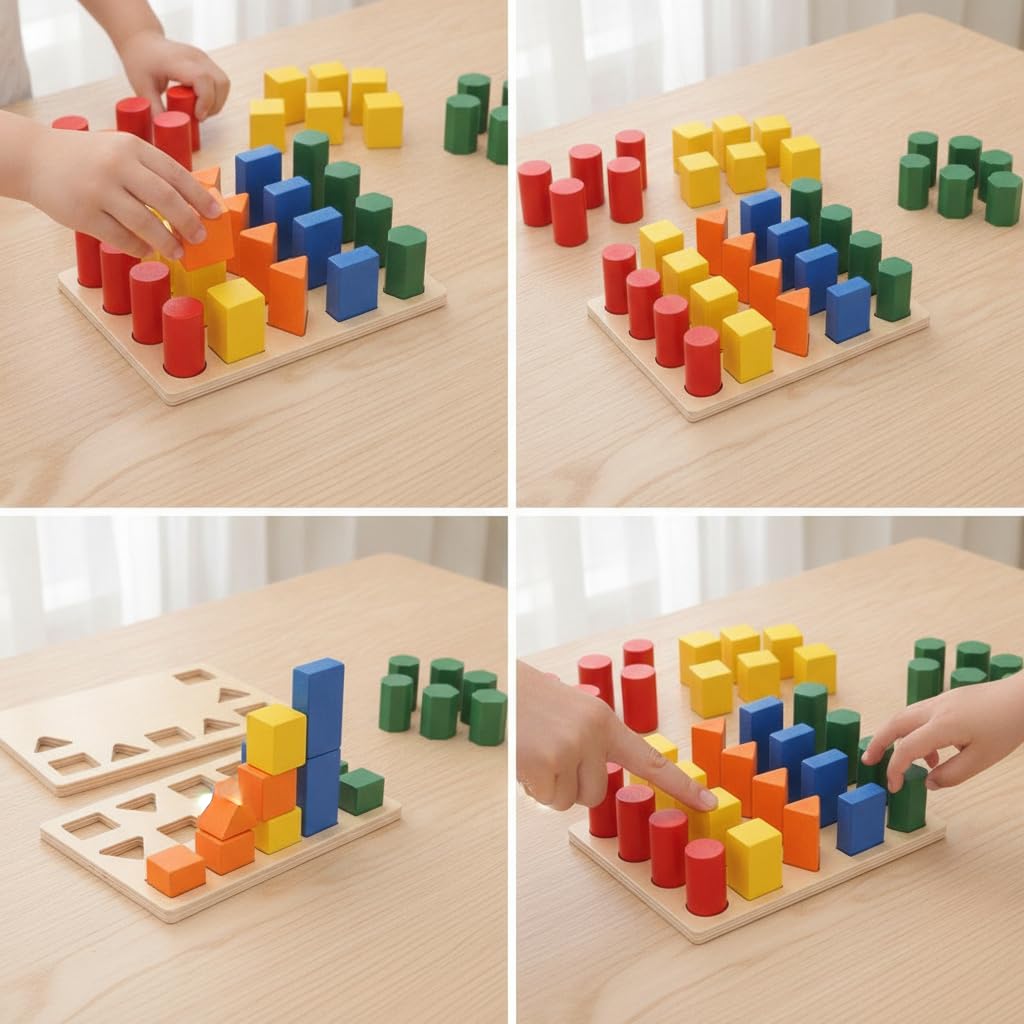 Gioco in Legno per Classificare le Forme