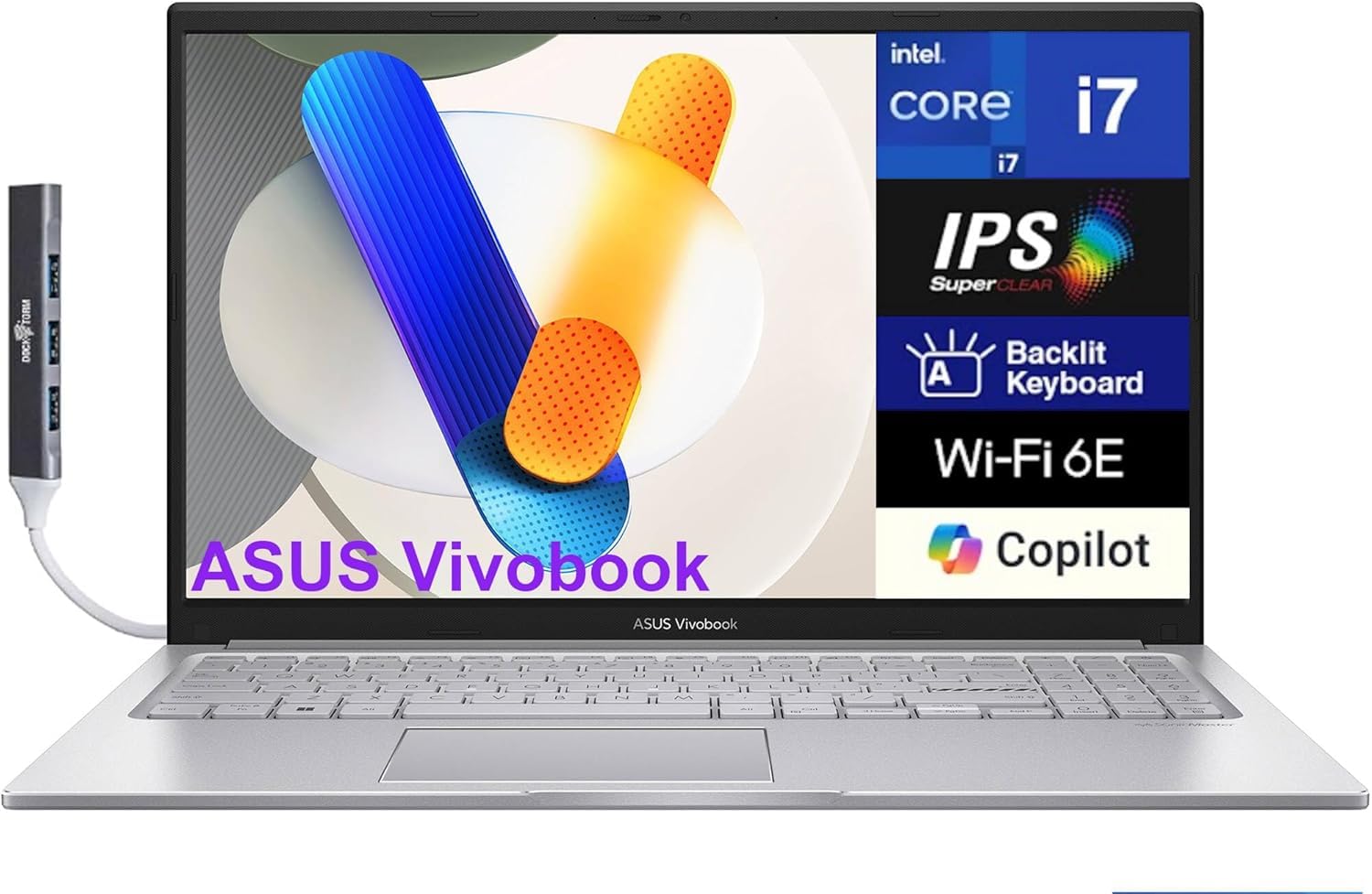 ASUS Vivobook 15 F1504VA Business Laptop 15.6" Touchscreen IPS FHD Display (Intel i7-1355U, 16GB DDR4, 1TB SSD, Intel Iris Xe, Webcam, WiFi 6E,