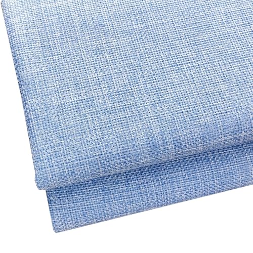 ZZDZW Tessuti E Stoffe A Metro, Larg (150 CM), Linen Fabric Tessuto al Metro Cotone Lino per Divani Arredo Cucito Fodere Tende Patchwork Stoffa Tinta Unita per Cucire Biancheria(Azzurro Chiaro)