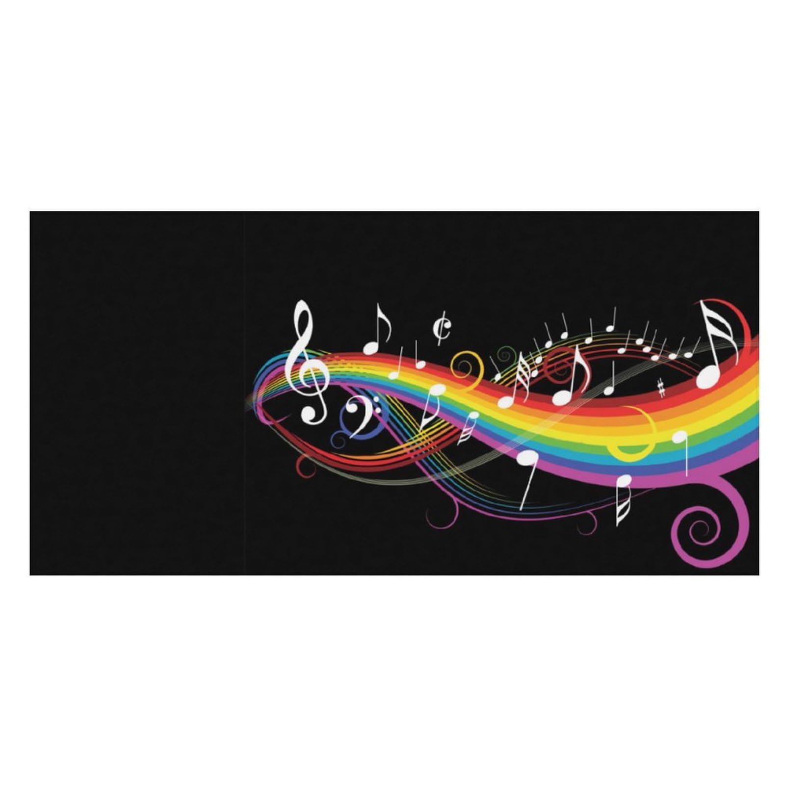 LWORZIIB Beach Towel, Rainbow Music Musical Note Bath Towel, Pool Towel Great for Gym Swimming 80 X 160cm