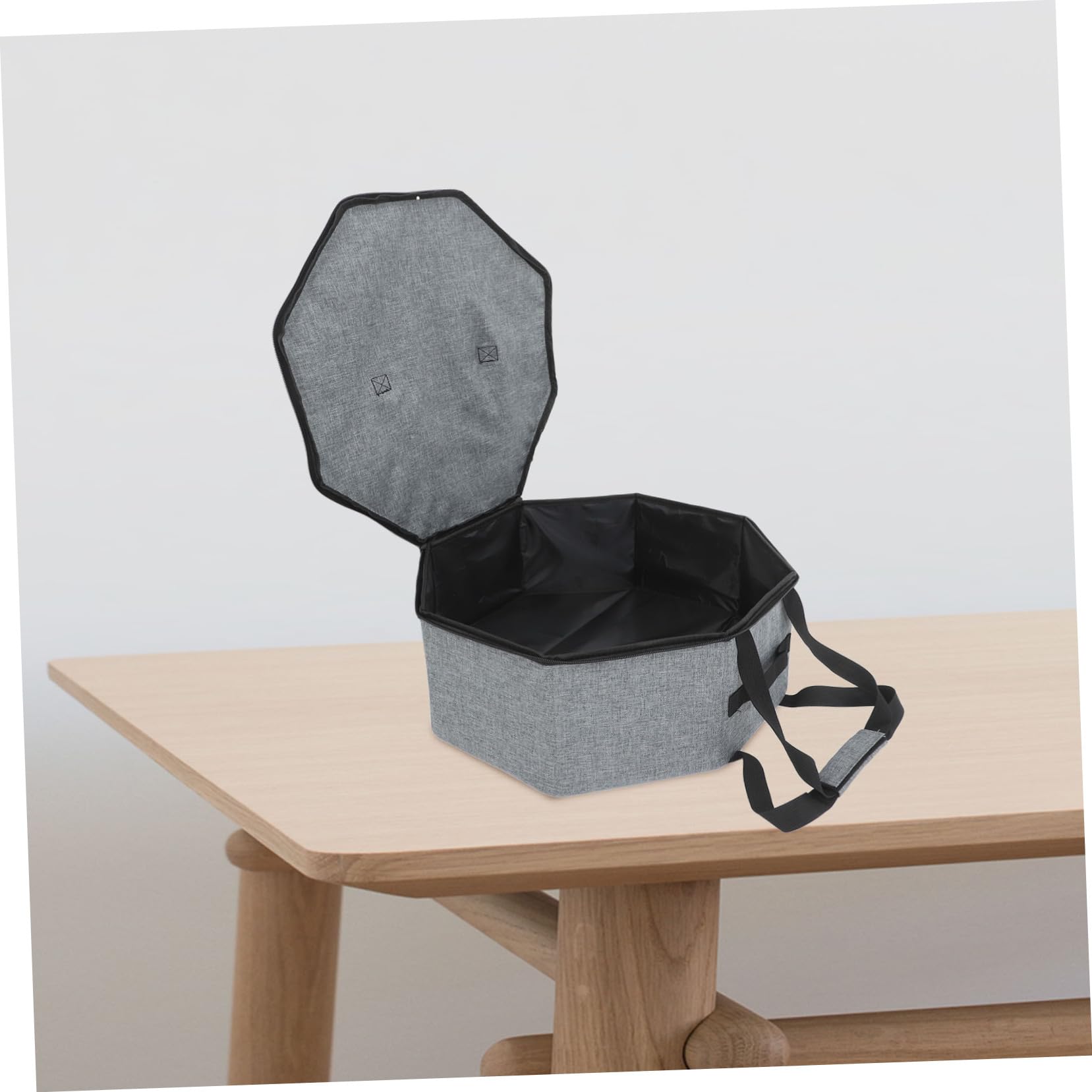 DECHOUS Große Runde Hutbox aus Stoff und Pvc für Damen und Herren