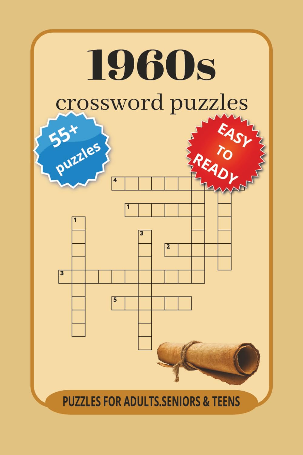 1960s_crossword puzzle books: A Retro Brain-Boosting Challenge Inspired by the Iconic Sixties Era — Fun & Engaging Puzzles for Adults
