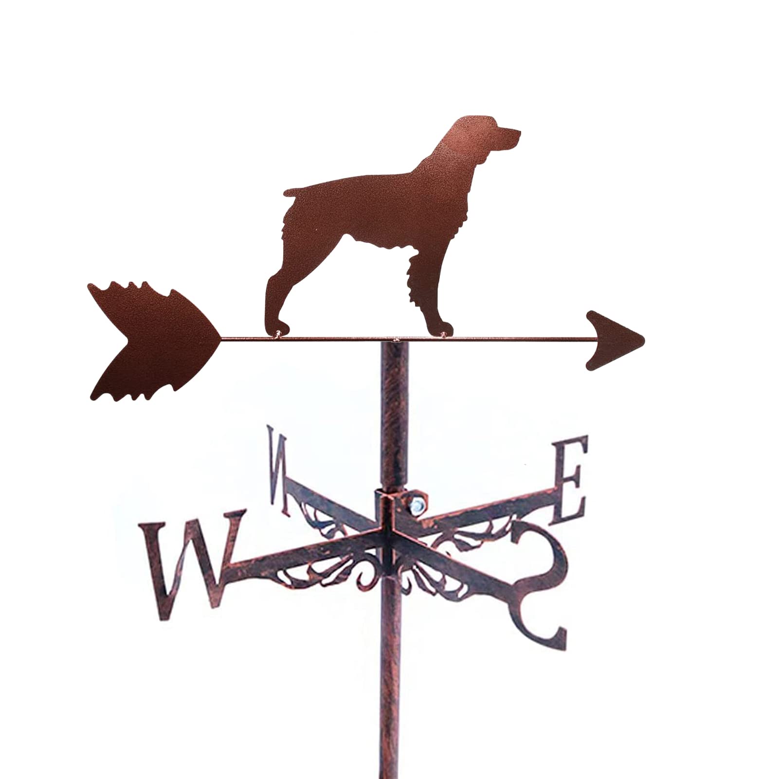 WIQUYBML Metal wind vane Creative Hound Shape Weather Vane Wind Direction Indicator with Roof Mount Weathercock for Garden Farm Yard