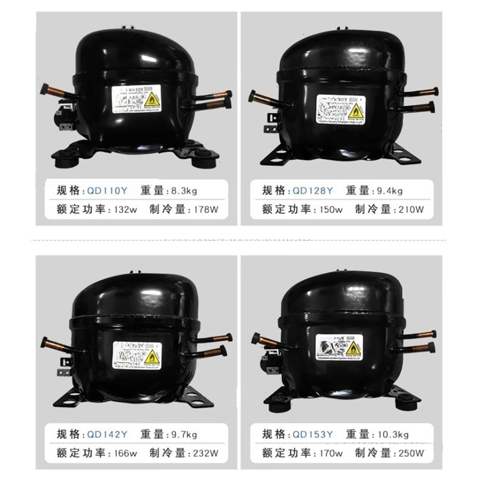 Compressore Frigorifero Congelatore R600a(600A-WQ142Y-166W)