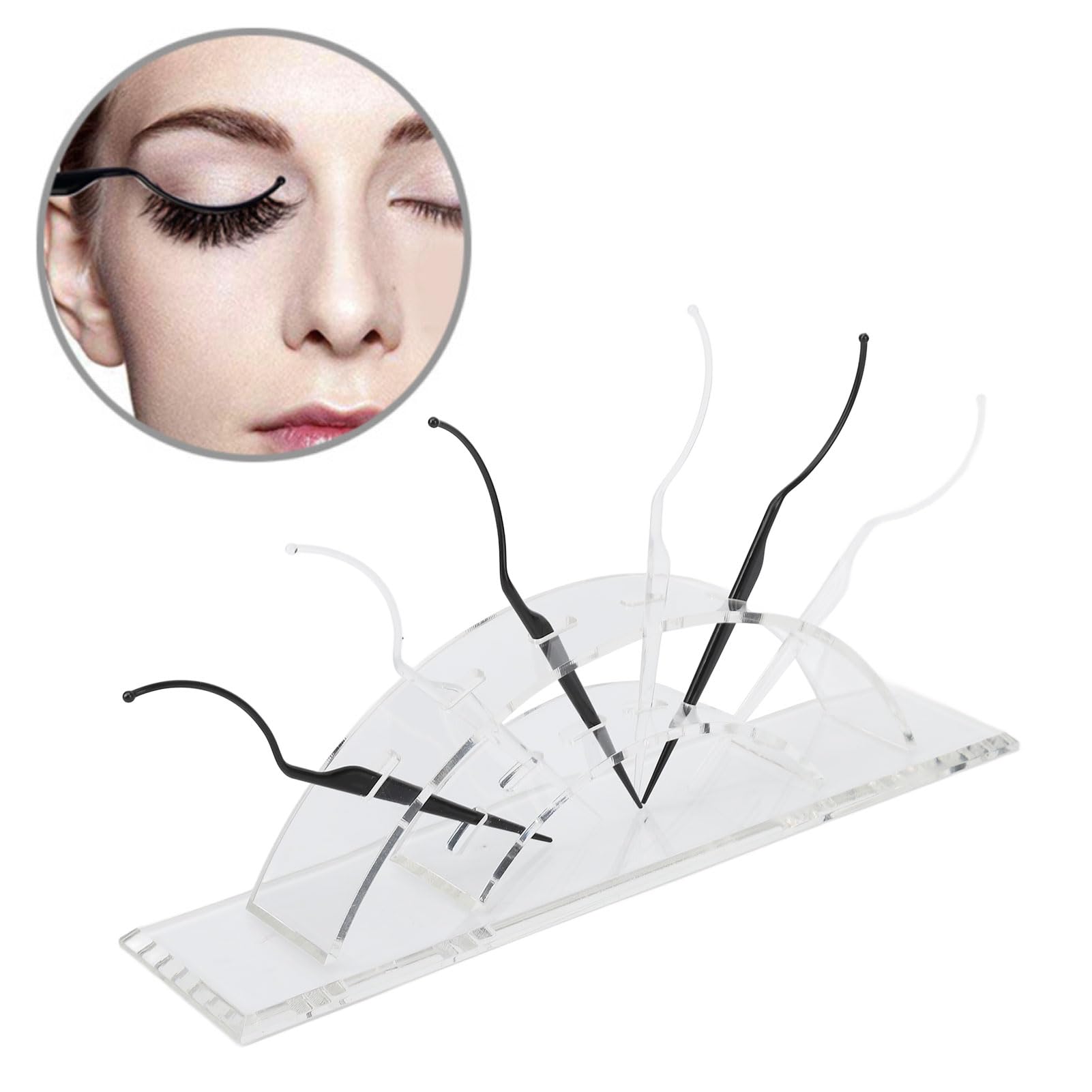 6PCS Lash Display Stand, False Eyelashes Display Stick Holder Applicator Tool 3D Eyelash Extensions Style Try on Sticks for Beauty Salons