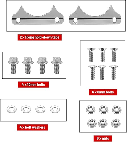 Miniatura 3 de Billet - Paleta de batería de aluminio, soporte de sujeción de batería compatible con Racing Trunk Optima Battery Tray Azul, Amarillo Rojo Top 34